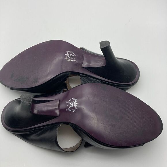 Stasy Adams Bambi Black Leather Heeled Sandals Size 10M - Picture 12 of 12